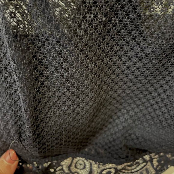 High-neck Lace Padded Bralette - Navy - Picture 2 of 3